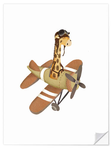 Vinilo para la pared Giraffe Pilot