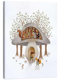 Canvas print Whimsical Mushroom Library - Urchin Bay