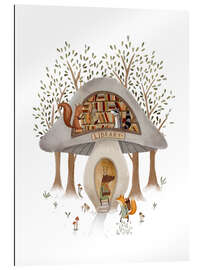 Cuadro de plexi-alu Whimsical Mushroom Library - Urchin Bay