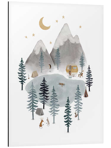 Quadro em alumínio Camping adventure in the mountains I