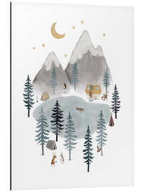 Magnettafel Camping-Abenteuer in den Bergen I