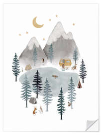 Wall sticker Camping adventure in the mountains I