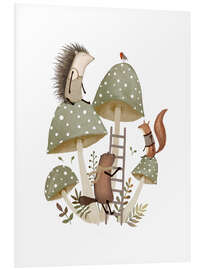 Quadro em PVC Mushroom Playground