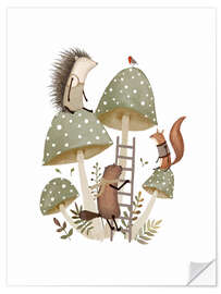 Wandsticker Pilz-Spielplatz - Urchin Bay