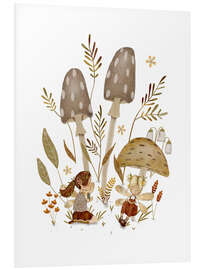 Quadro em PVC Fairies and Mushrooms - Urchin Bay