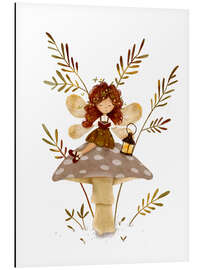 Magnettafel Bücherfee auf einem Pilz