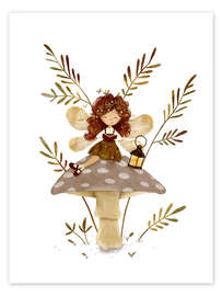 Stampa Fairy reading on mushroom - Urchin Bay
