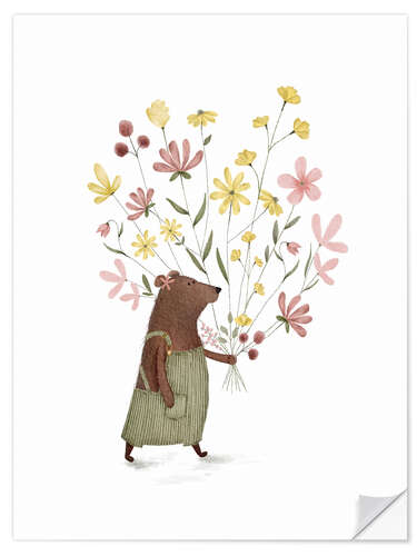 Vinilo para la pared Bernard Wild Flowers Art