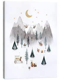 Canvas print Camping Adventure in the Mountains I - Urchin Bay