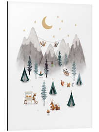 Magnettafel Camping-Abenteuer in den Bergen I