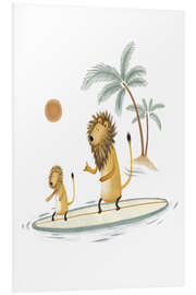Quadro em PVC Lions Surfing - Urchin Bay
