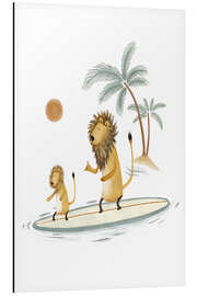 Magnettafel Surfer Löwen