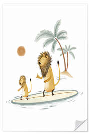 Vinilo para la pared Lions Surfing - Urchin Bay