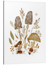Aluminium print Fairy Mushrooms - Urchin Bay