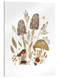 Tableau en plexi-alu Fairy Mushrooms