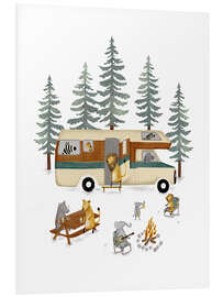 PVC print Retro Motor Home in Forest - Urchin Bay