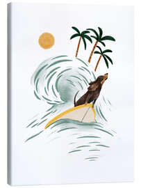 Canvas print Dachshund Surfing - Urchin Bay