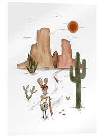 Quadro em acrílico Jack Rabbit in a boho desert - Urchin Bay