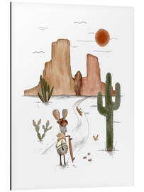 Aluminium print Jack Rabbit in a boho desert - Urchin Bay