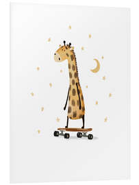 Quadro em PVC Giraffe Skateboarding - Urchin Bay
