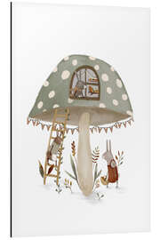 Quadro em alumínio Whimsical Mushroom House - Urchin Bay