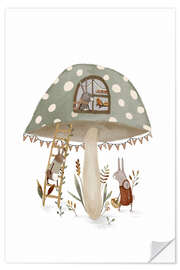 Wall sticker Whimsical Mushroom House - Urchin Bay