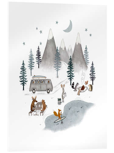 Acrylic print Mountains Van Trip