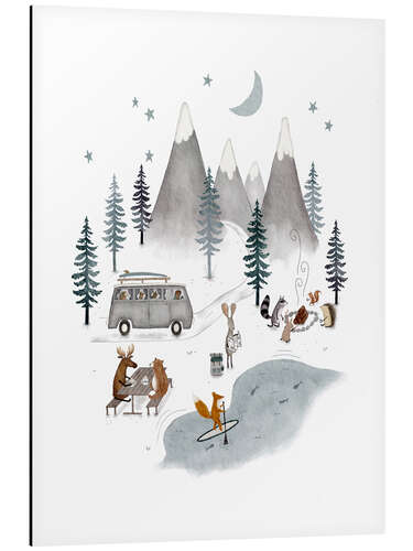 Aluminium print Mountains Van Trip