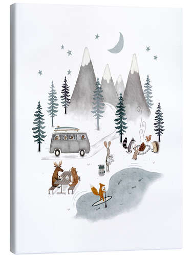 Canvas print Mountains Van Trip