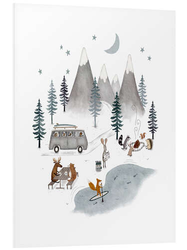 Cuadro de PVC Mountains Van Trip