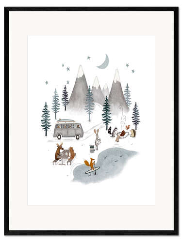 Framed art print Mountains Van Trip