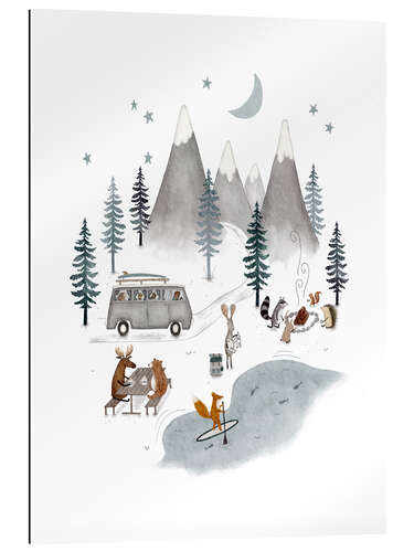 Stampa su plexi-alluminio Mountains Van Trip