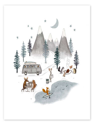 Poster Mountains Van Trip