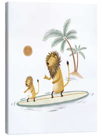 Lienzo Lions Surfing - Urchin Bay