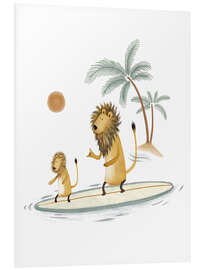 Quadro em PVC Lions Surfing - Urchin Bay