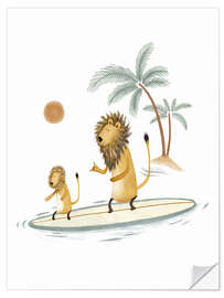 Vinilo para la pared Lions Surfing - Urchin Bay