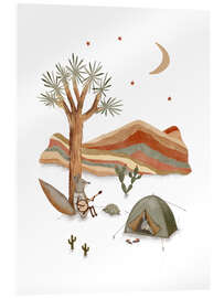 Acrylglasbild Abenteuer mit Fuchs in der Wüste