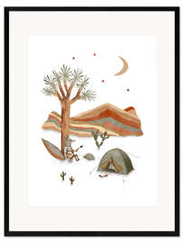 Gerahmter Kunstdruck Abenteuer mit Fuchs in der Wüste