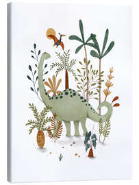 Canvas print Brachiosaurus &amp; Pteranodon - Urchin Bay