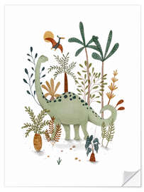 Wandsticker Brachiosaurus &amp; Pteranodon - Urchin Bay