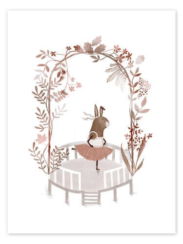 Poster Whimsical Ballerina Bunny