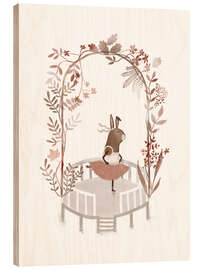 Tableau en bois Whimsical Ballerina Bunny - Urchin Bay