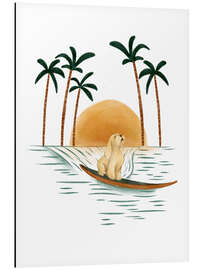 Tableau en aluminium Surfing Dog I - Urchin Bay