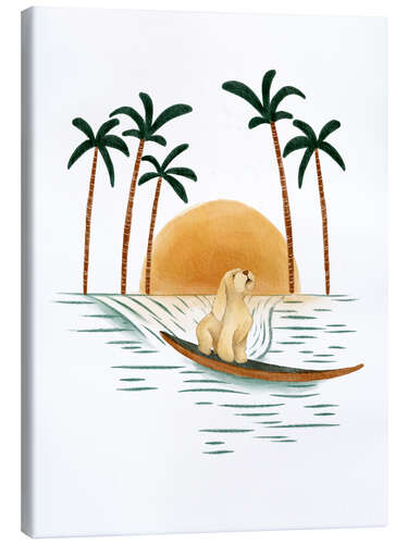 Canvas print Surfing Dog I