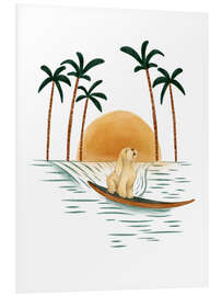 Hartschaumbild Surfer Hund I - Urchin Bay