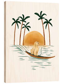 Obraz na drewnie Surfing Dog I - Urchin Bay