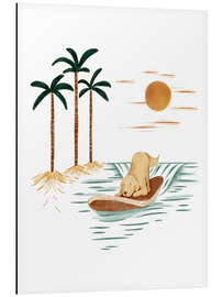 Tableau en aluminium Surfing Dog II - Urchin Bay