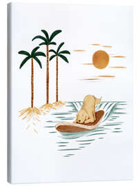 Canvas print Surfing Dog II - Urchin Bay