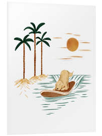 Hartschaumbild Surfer Hund II - Urchin Bay