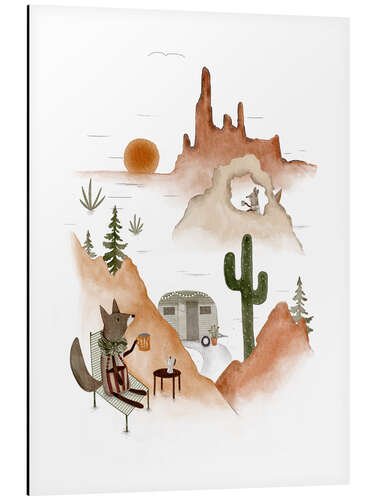 Obraz na aluminium Desert Coyote Coffee